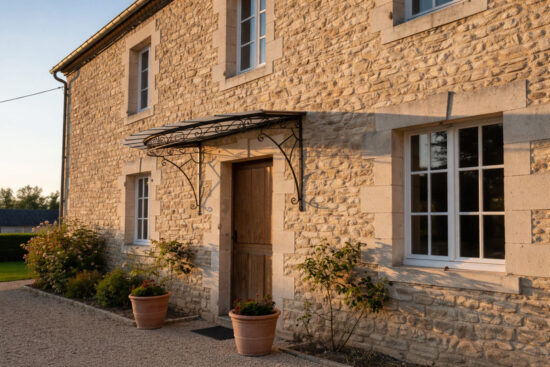 Marquise en verre sur mesure